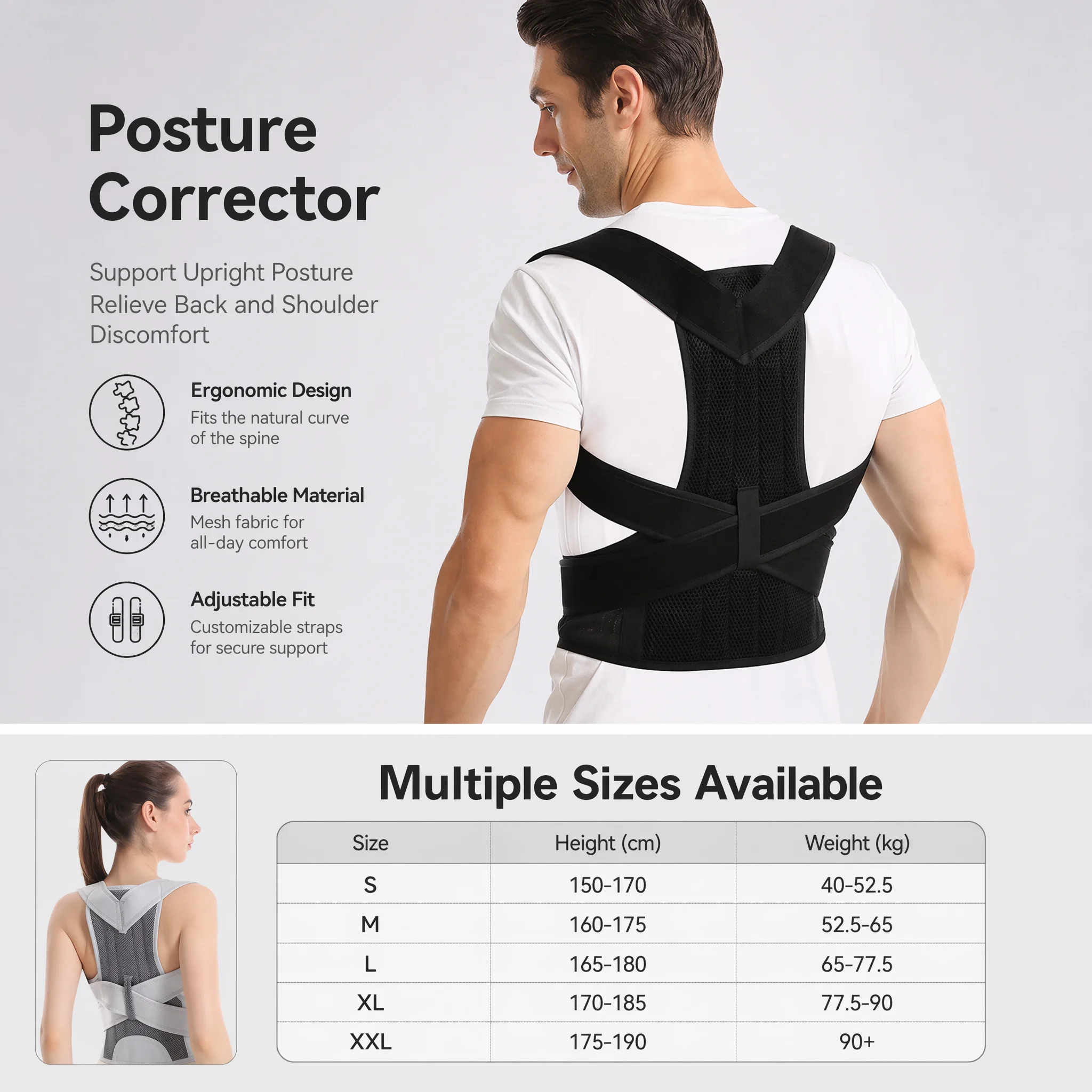 Correttore di Postura Regolabi - Posture Corrector Back Brace recensione e prezzo